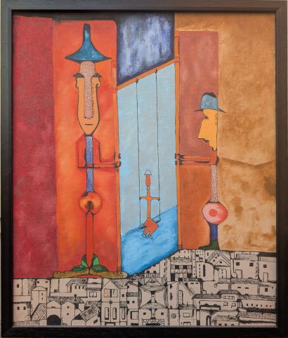 Un\'altalena sulla città - a Paint Artowrk by Giorgio Valente